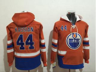 Classic Edmonton Oilers 44 Zack Kassian Ice Hoodies Hockey Jersey Orange