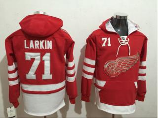 Classic Detroit Red Wings 71 Philip Larkin Ice Hoodies Hockey Jersey
