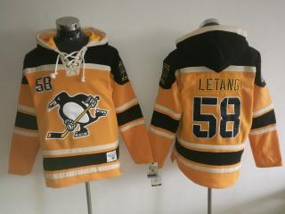 Pittsburgh Penguins 58 Kris Letang Ice Hoodies Hockey Jersey Yellow