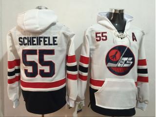 Winnipeg Jets 55 Mark Scheifele Ice Hoodies Hockey Jersey White