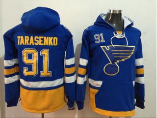 St. Louis Blues 91 Vladimir Tarasenko Ice Hoodies Hockey Jersey Blue