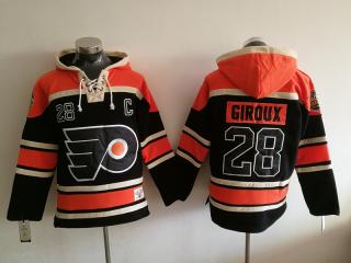 Philadelphia Flyers 28 Claude Giroux Ice Hoodies Hockey Jersey Black
