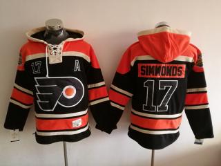 Philadelphia Flyers 17 Wayne Simmonds Ice Hoodies Hockey Jersey Black