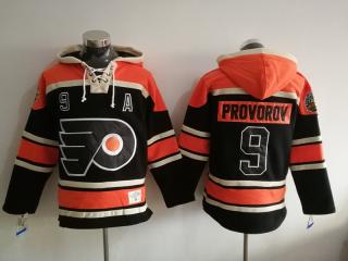 Philadelphia Flyers 9 Ivan Provorov Ice Hoodies Hockey Jersey Black