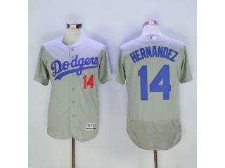 Los Angeles Dodgers 14 Enrique Hernandez Flexbase Baseball Jersey Gray