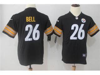 Youth Pittsburgh Steelers 26 LeVeon Bell Football Jersey Legend Black