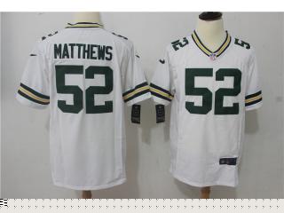 Green Bay Packers 52 Clay Matthews Football Jersey White