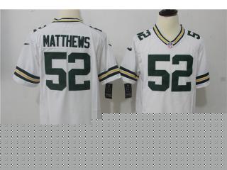Green Bay Packers 52 Clay Matthews Football Jersey White