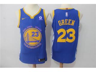 2017-2018 Nike Golden State Warrior 23 Draymond Green Basketball Jersey Blue Player Edition