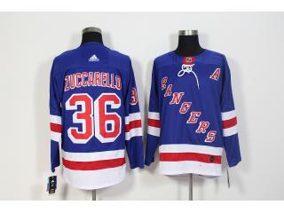 Adidas New York Rangers 36 Mats Zuccarello Ice Hockey Jersey Blue