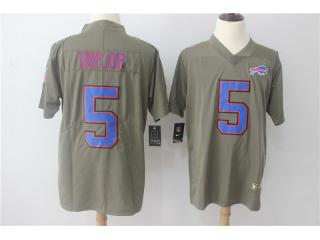 Buffalo Bills 5 Tyrod Taylor Olive Salute To Service Limited Jersey