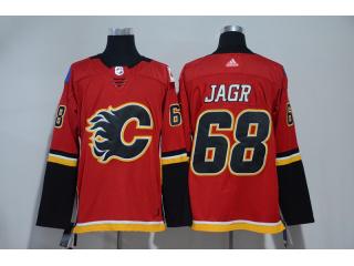 Adidas Calgary Flames 68 Jaromir Jagr Ice Hockey Jersey Red