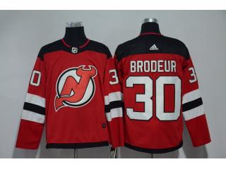 Adidas New Jersey Devils 30 Martin Brodeur Ice Hockey Red