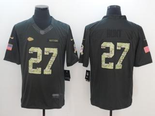 Kansas City Chiefs 27 Kareem Hunt Anthracite Salute To Service Elite Jersey