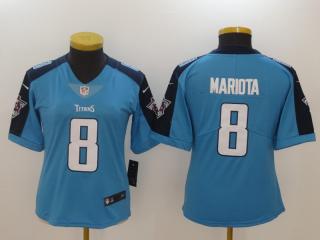 Women Tennessee Titans 8 Marcus Mariota Football Jersey Legend Light blue