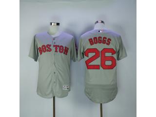 Boston Red Sox 26 Wade Boggs Flexbase Baseball Jersey Gray
