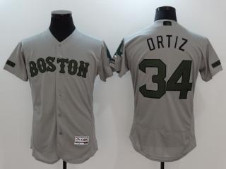 Boston Red Sox 34 David Ortiz Flexbase Baseball Jersey Gray
