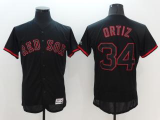 Boston Red Sox 34 David Ortiz Flexbase Baseball Jersey Black