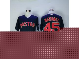 Boston Red Sox 45 Pedro Martinez Flexbase Baseball Jersey Navy Blue