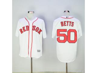Boston Red Sox 50 Mookie Betts Baseball Jersey White