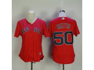 Women Boston Red Sox 50 Mookie Betts Baseball Jersey