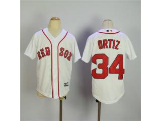Youth Boston Red Sox 34 David Ortiz Baseball Jersey White