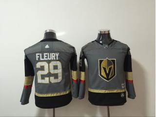 Youth Vegas Golden Knights 29 Marc-Andre Fleury Ice Hockey Jersey Gray
