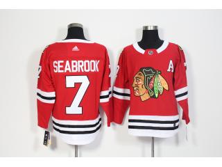 Adidas Chicago Blackhawks 7 Brent Seabrook Ice Hockey Jersey Red