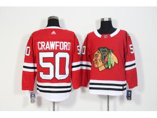 Adidas Chicago Blackhawks 50 Corey Crawford Ice Hockey Jersey Red