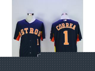 Houston Astros 1 Carlos Correa FlexBase Baseball Jersey Navy Blue