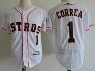 Houston Astros 1 Carlos Correa FlexBase Baseball Jersey White