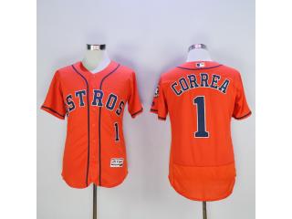 Houston Astros 1 Carlos Correa FlexBase Baseball Jersey Orange