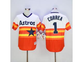 Houston Astros 1 Carlos Correa Baseball Jersey Rainbow