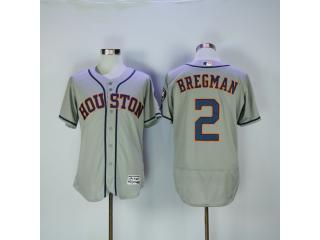Houston Astros 2 Alex Bregman FlexBase Baseball Jersey Gray