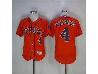 Houston Astros 4 George Springer FlexBase Baseball Jersey Orange