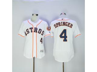 Houston Astros 4 George Springer FlexBase Baseball Jersey White