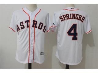 Houston Astros 4 George Springer Baseball Jersey White