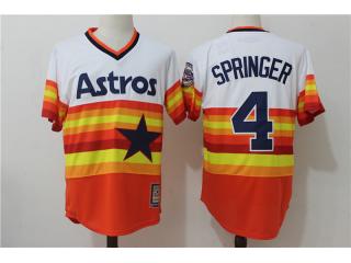 Houston Astros 4 George Springer Baseball Jersey rainbow Retro