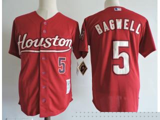 Houston Astros 5 Jeff Bagwell Baseball Jersey Red Retro