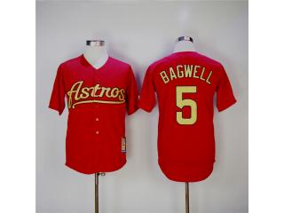 Houston Astros 5 Jeff Bagwell Baseball Jersey Red Retro