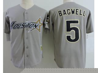 Houston Astros 5 Jeff Bagwell Baseball Jersey Gray Retro