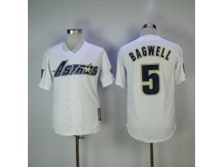 Houston Astros 5 Jeff Bagwell Baseball Jersey White Retro