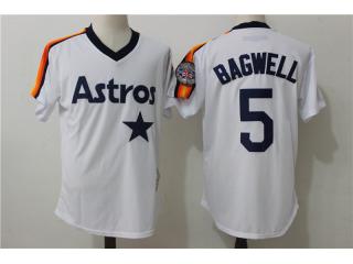 Houston Astros 5 Jeff Bagwell Baseball Jersey White Retro