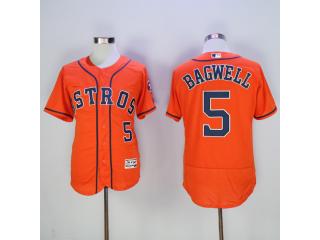Houston Astros 5 Jeff Bagwell FlexBase Baseball Jersey Orange