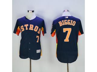 Houston Astros 7 Craig Biggio FlexBase Baseball Jersey Navy Blue