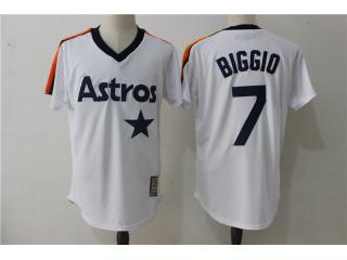Houston Astros 7 Craig Biggio Baseball Jersey White Retro