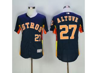 Houston Astros 27 Jose Altuve FlexBase Baseball Jersey Navy Blue