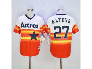 Houston Astros 27 Jose Altuve Baseball Jersey Rainbow Retro