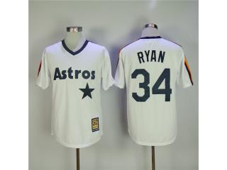 Houston Astros 34 Nolan Ryan Baseball Jersey White Retro