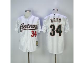 Houston Astros 34 Nolan Ryan Baseball Jersey White Retro